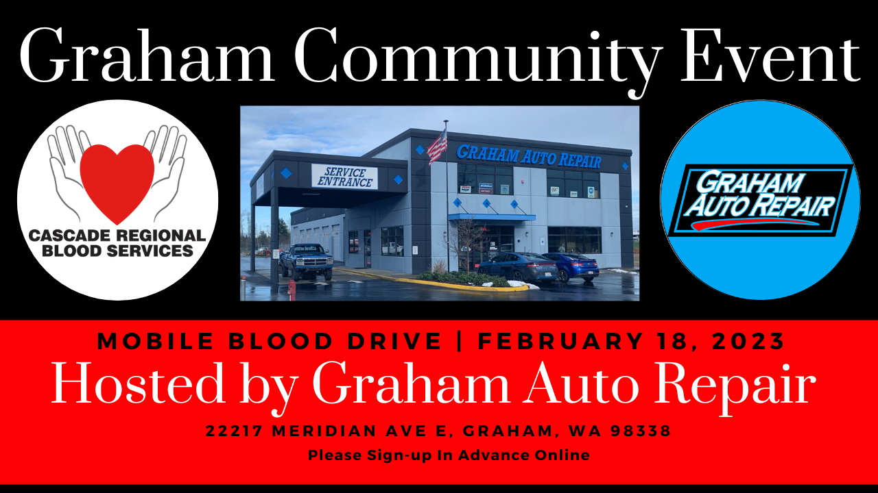 Donate Blood at Graham Auto Repair in February 18, 2023